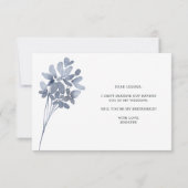 Word jij mijn bruidsmeisje Dusty Blue Flowers (Achterkant)