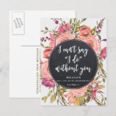 Word jij mijn bruidsmeisje kaart boho floral? (Voorkant / Achterkant)