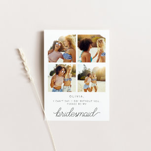 Word jij mijn bruidsmeisje Kaart met foto's?