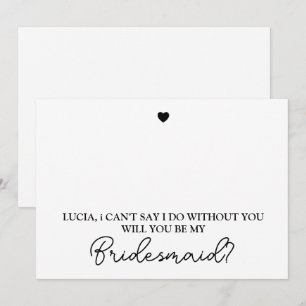 Word jij mijn bruidsmeisje Modern Proposal Kaart? Kaart