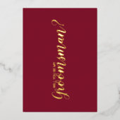 Word jij mijn groomman? Bourgondië en goud Folie Uitnodiging (Voorkant)