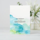 Word jij mijn Groomsman? Moderne Waterverf Kaart (Staand voorkant)