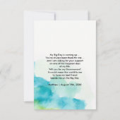 Word jij mijn Groomsman? Moderne Waterverf Kaart (Achterkant)