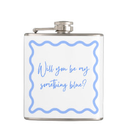 "Word jij mijn iets blauws?" voorstelfles Heupfles