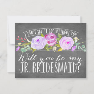 Word jij mijn junior bruidsmeisje bruidsmeisje kaart