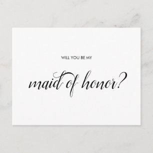 Word jij mijn Maid of Honor kaart? Briefkaart