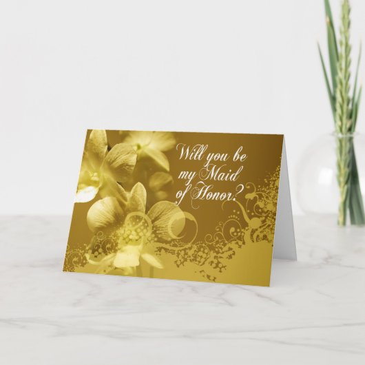 Word jij mijn Maid of Honor? Orchideeën en kant (Voorkant)