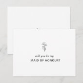 Word jij mijn Maid of Honor Uitnodiging Briefkaart (Voorkant / Achterkant)