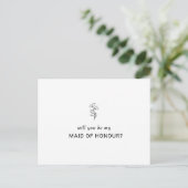 Word jij mijn Maid of Honor Uitnodiging Briefkaart (Staand voorkant)