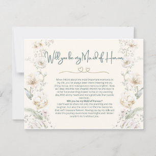 Word jij mijn Maid of Honor? voorstel Briefkaart