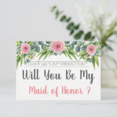 Word jij mijn Maid of Honor? voorstel Kaart (Staand voorkant)