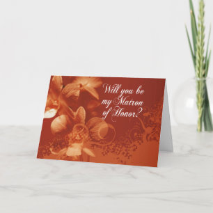 Word jij mijn Matron of Honor? Orchideeën en kant