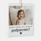 Word jij mijn peetouders fotovoorstel? keramisch ornament (Rechts)