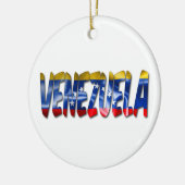 Word kerstversiering van de Venezolaanse vlag Keramisch Ornament (Links)