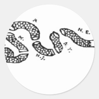 Word lid of sterf Snake Ronde Sticker