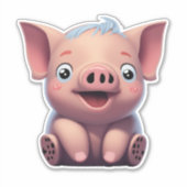 Word lid van de Sticker Revolution met Pig Sticker (Voorkant)