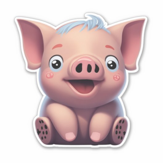 Word lid van de Sticker Revolution met Pig Sticker (Voorkant)