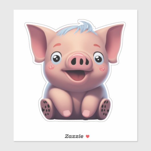 Word lid van de Sticker Revolution met Pig Sticker (Vel)