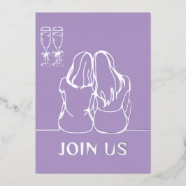 Word lid van onze verlovingsgroep folie feestdagenkaart