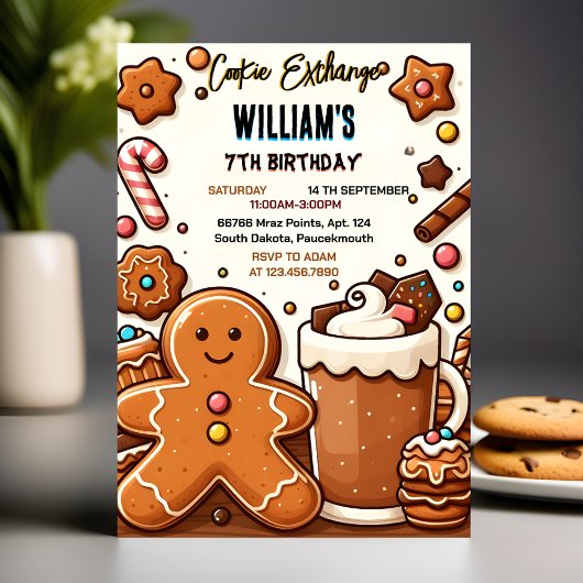 Word lid van schattig eten Kinder Cookie Exchange Kaart