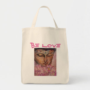 Word Love Buddha Waterverf Art Canvas Tas