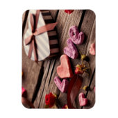 Word Love with Heart Shaped Valentijnsdag Gift Magneet (Verticaal)