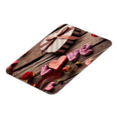 Word Love with Heart Shaped Valentijnsdag Gift Magneet (Linkerzijde)