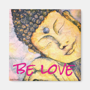 Word Love Zen Buddha Waterverf Art Magnet Magneet