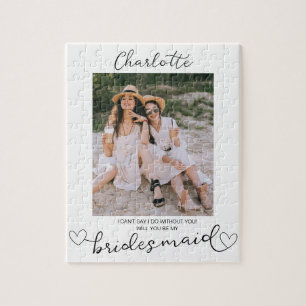 Word mijn Bridesmaid-fotovoorstel Gift Legpuzzel