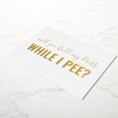 Word mijn Bridesmaid Funny Foto Folie Uitnodiging (Gedraaid)