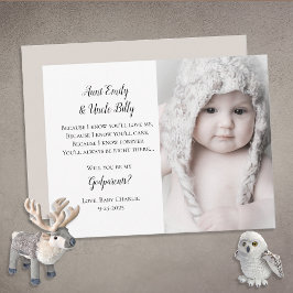 Word mijn godoudervoorstel Foto Uitnodigen Kaart