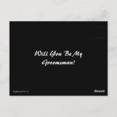 "Word mijn Groomsman"-platte kaart (Achterkant)
