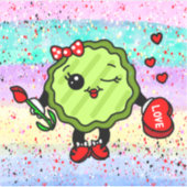 Word mijn Valentijn-vakantiekaartje Sticker (Voorkant)