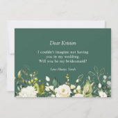 Word mijn witte rozen Floral Bouquet Kaart (Achterkant)