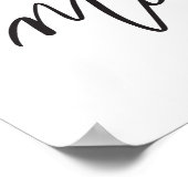 Word Mine Black Modern Valentijn Art Poster (Hoek)