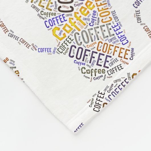 Word-Mok koffie Fleece Deken (Hoek)