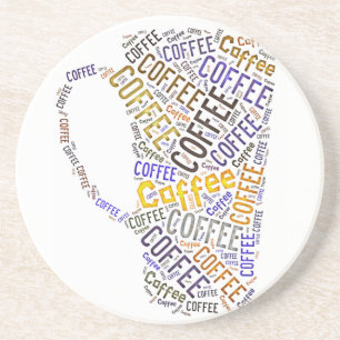 Word-Mok koffie Zandsteen Onderzetter