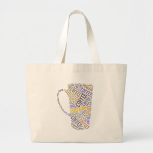 Word-Mok voor koffie Grote Tote Bag