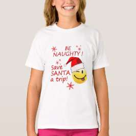 Word Naughty Funny Shirt voor Kerstmis