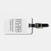 Word Nerd Bagagelabel (Voorkant horizontaal)