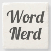Word Nerd Stenen Onderzetter (Voorkant)