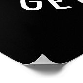 Word niet boos Get Leaven Grappig Brood Pun Dark B Poster (Hoek)