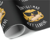 Word niet boos Get Leaven Grappig Deeg Pun Donker Cadeaupapier (Rol Hoek)