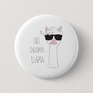 Word No Drama Llama Ronde Button 5,7 Cm