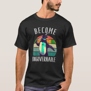 Word onbestuurbaar meme grappige pinguïn meme retr t-shirt