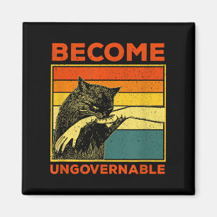 Word Onbestuurbaar - Zwarte Kat Bijt Hand Grappig Magneet