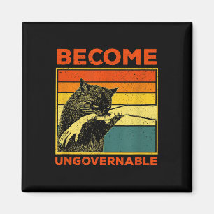 Word Onbestuurbaar - Zwarte Kat Bijt Hand Grappig Magneet