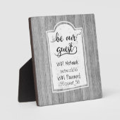 Word ons WIFI-wachtwoord voor gastgegevens Fotoplaat (Voorkant)