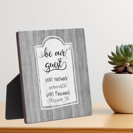 Word ons WIFI-wachtwoord voor gastgegevens Fotoplaat