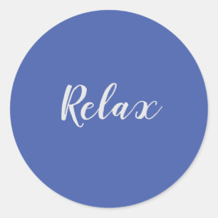 Word op blauw ronde sticker